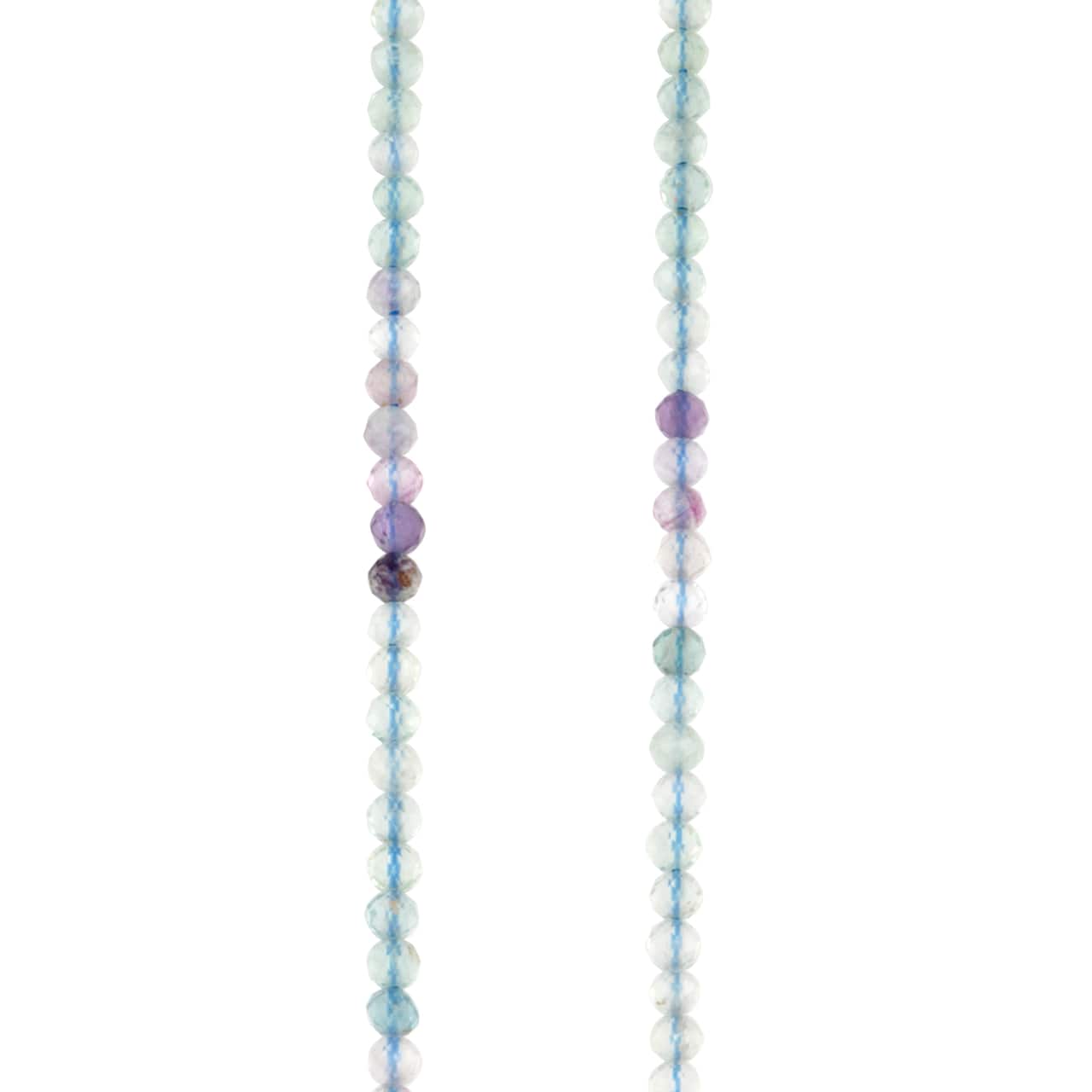 12 Pack: Mix Ombre Fluorite Faceted Round Beads, 2.5mm by Bead Landing™